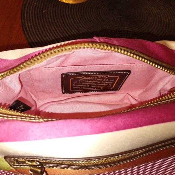 Satin Coach Legacy Stripe Bag - Picture 5 of 6